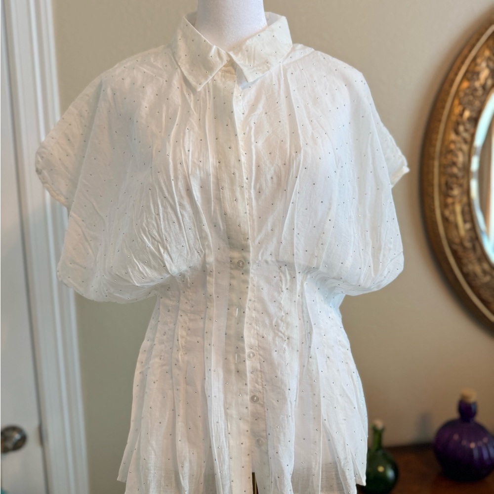 White Button-Up Blouse